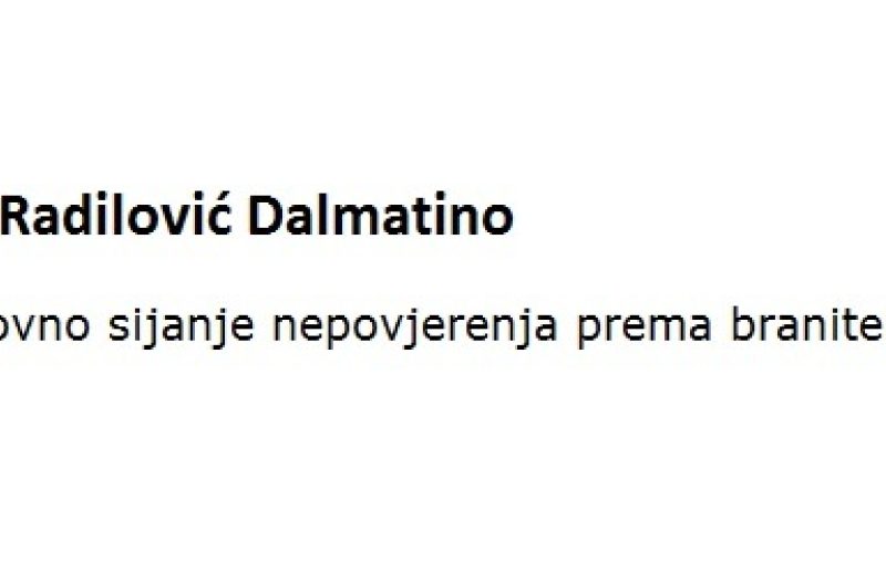 Knin - grad-knin.net - Radilović S., Ponovno sijanje nepovjerenja prema braniteljima